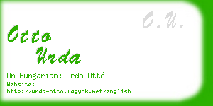 otto urda business card
